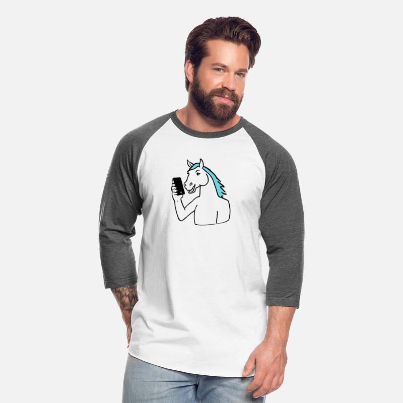 Anime-Style Horse with Smartphone