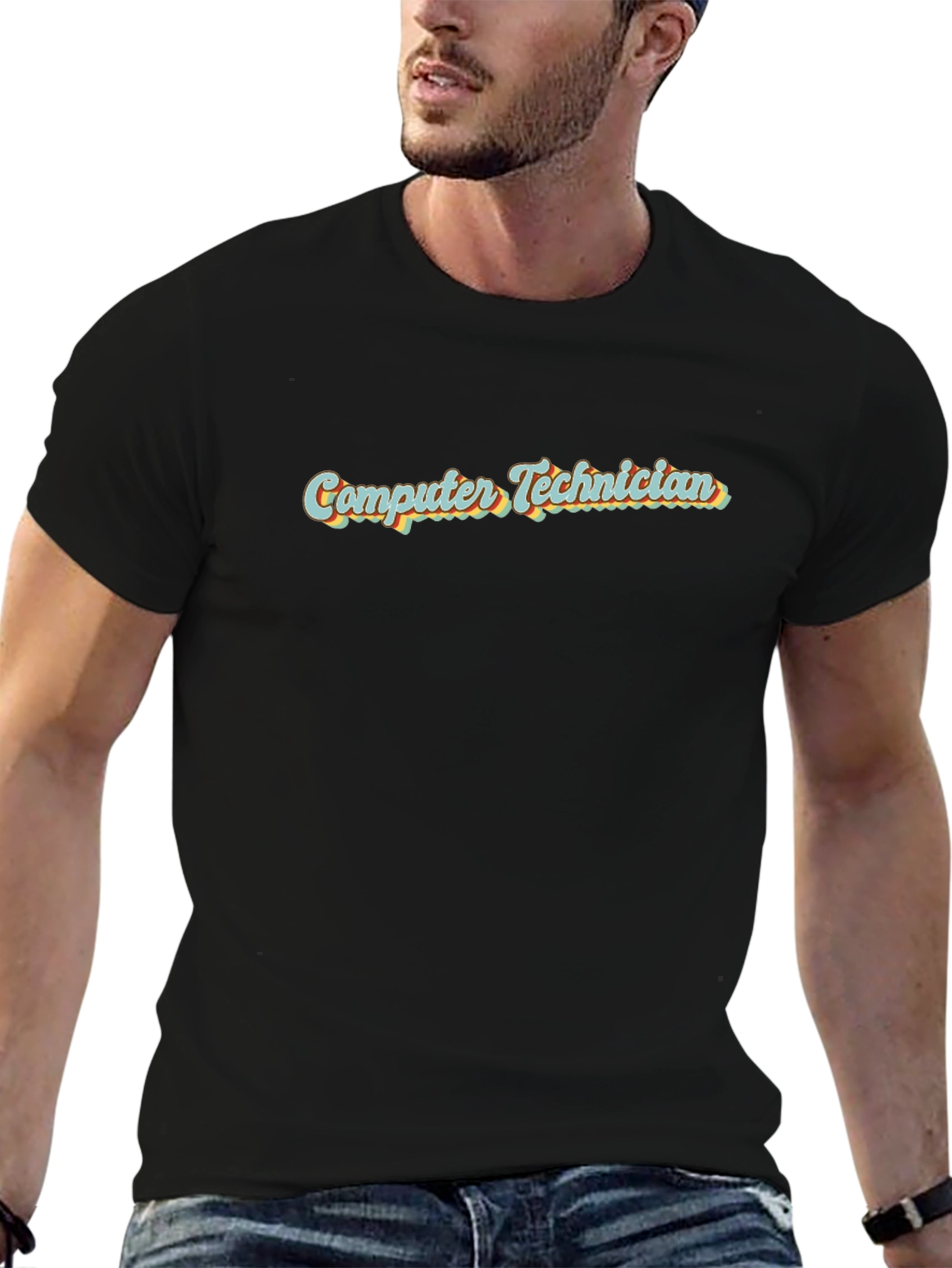 Computer Technician Retro T-Shirt
