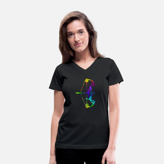 Archery rainbow colors polygon sport