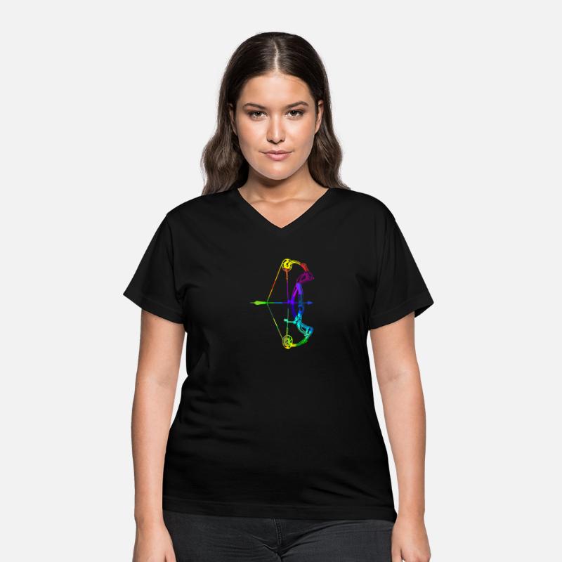 Archery rainbow colors polygon sport