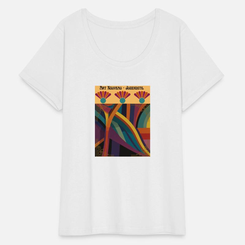 Artfully Designed Art Nouveau-Jugendstil T-Shirt