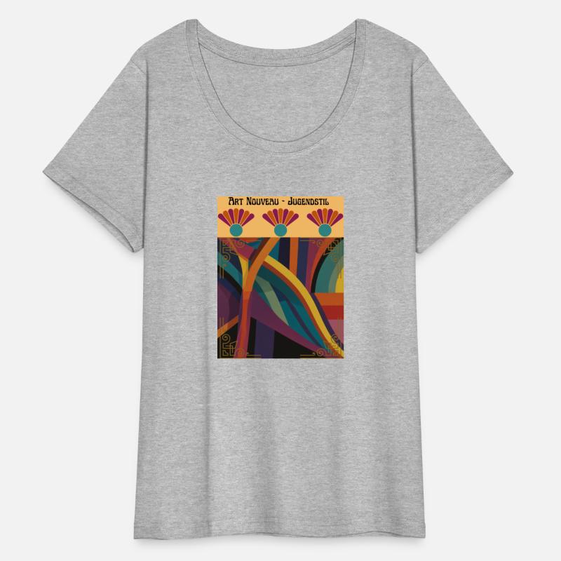Artfully Designed Art Nouveau-Jugendstil T-Shirt