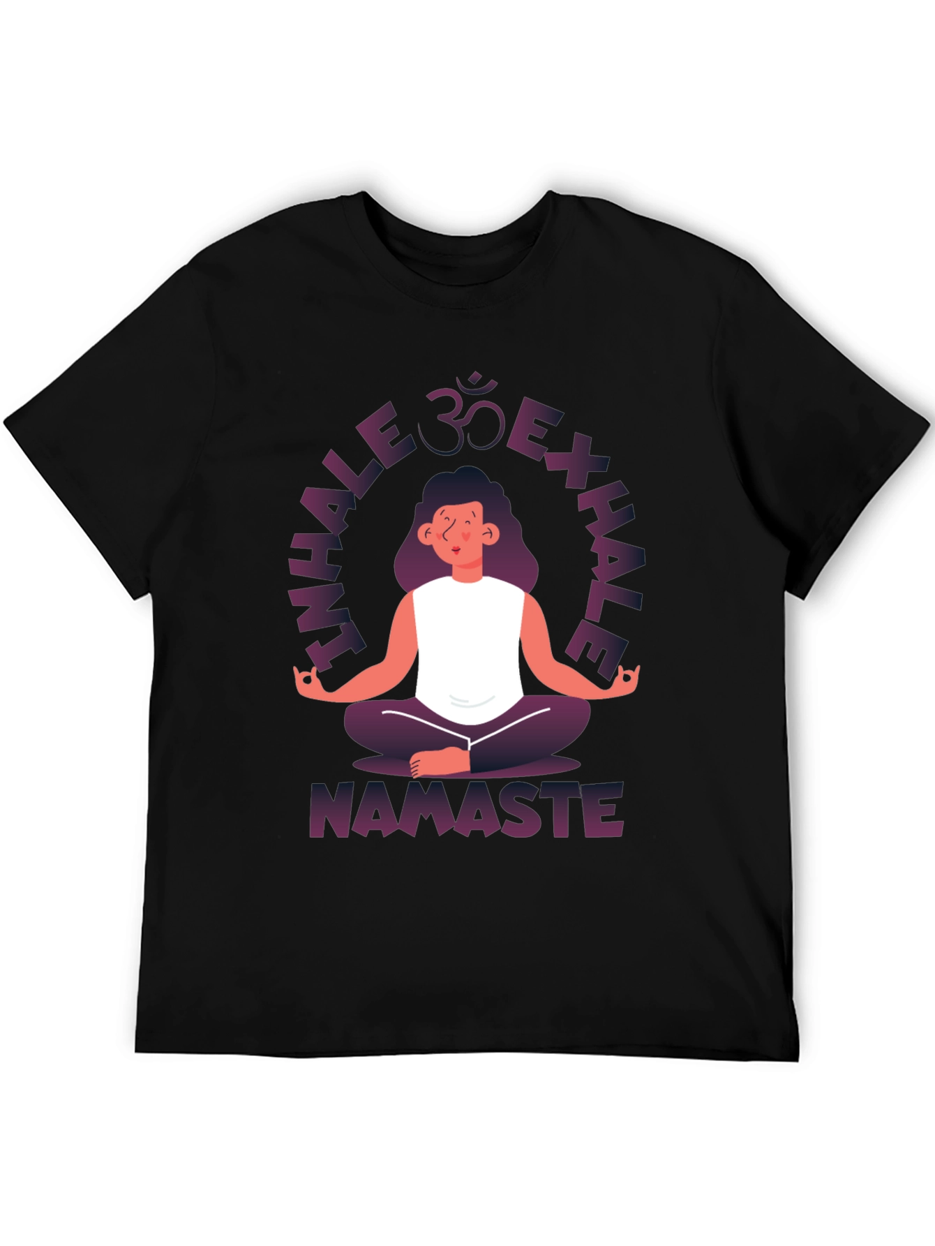 Inhale Exhale Namaste Yoga Graphic T-Shirt
