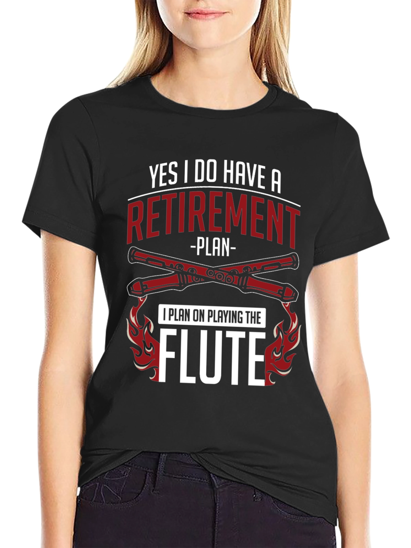 Flute Retirement Plan T-Shirt - Musician Gift