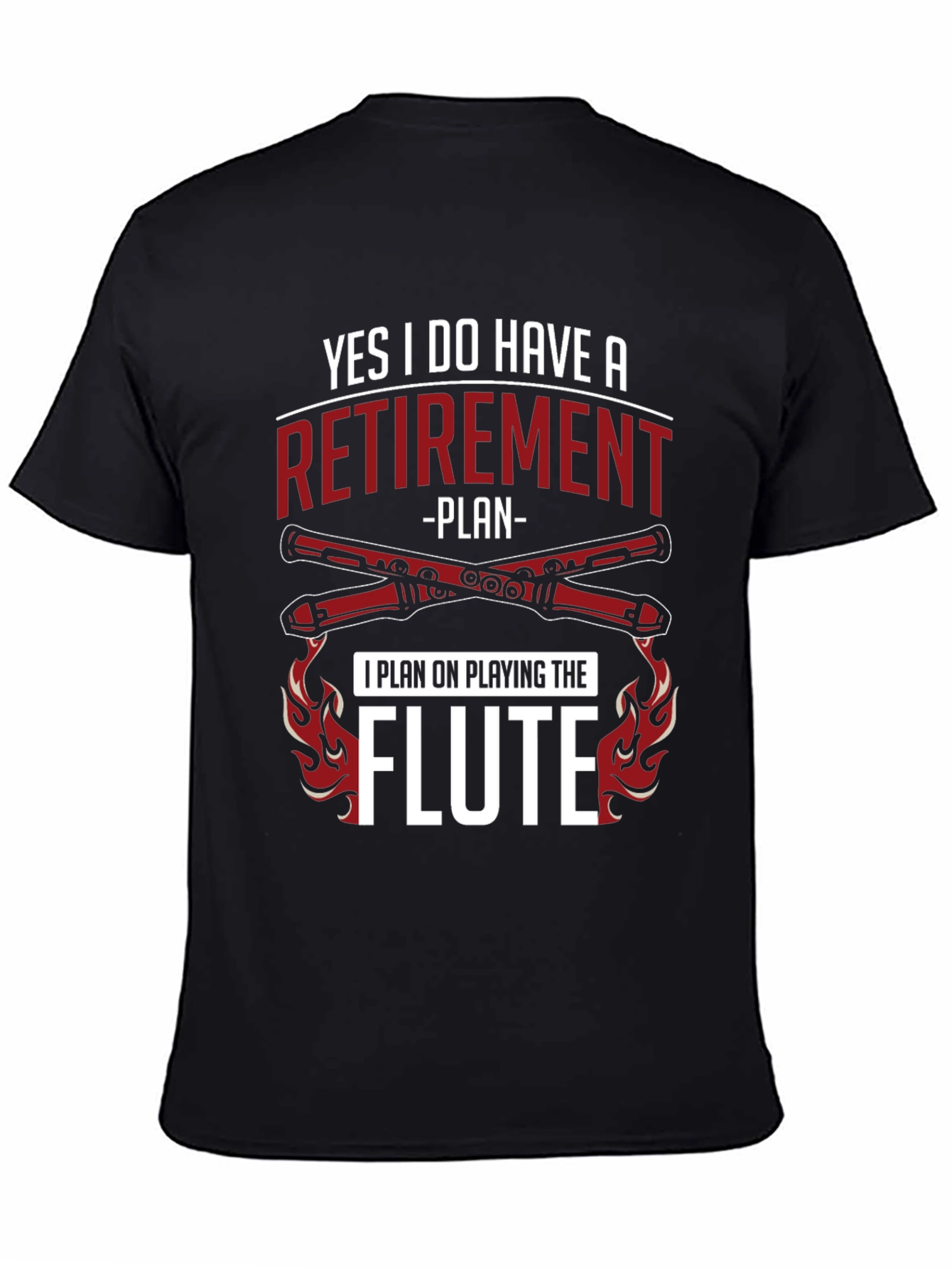 Flute Retirement Plan T-Shirt - Musician Gift