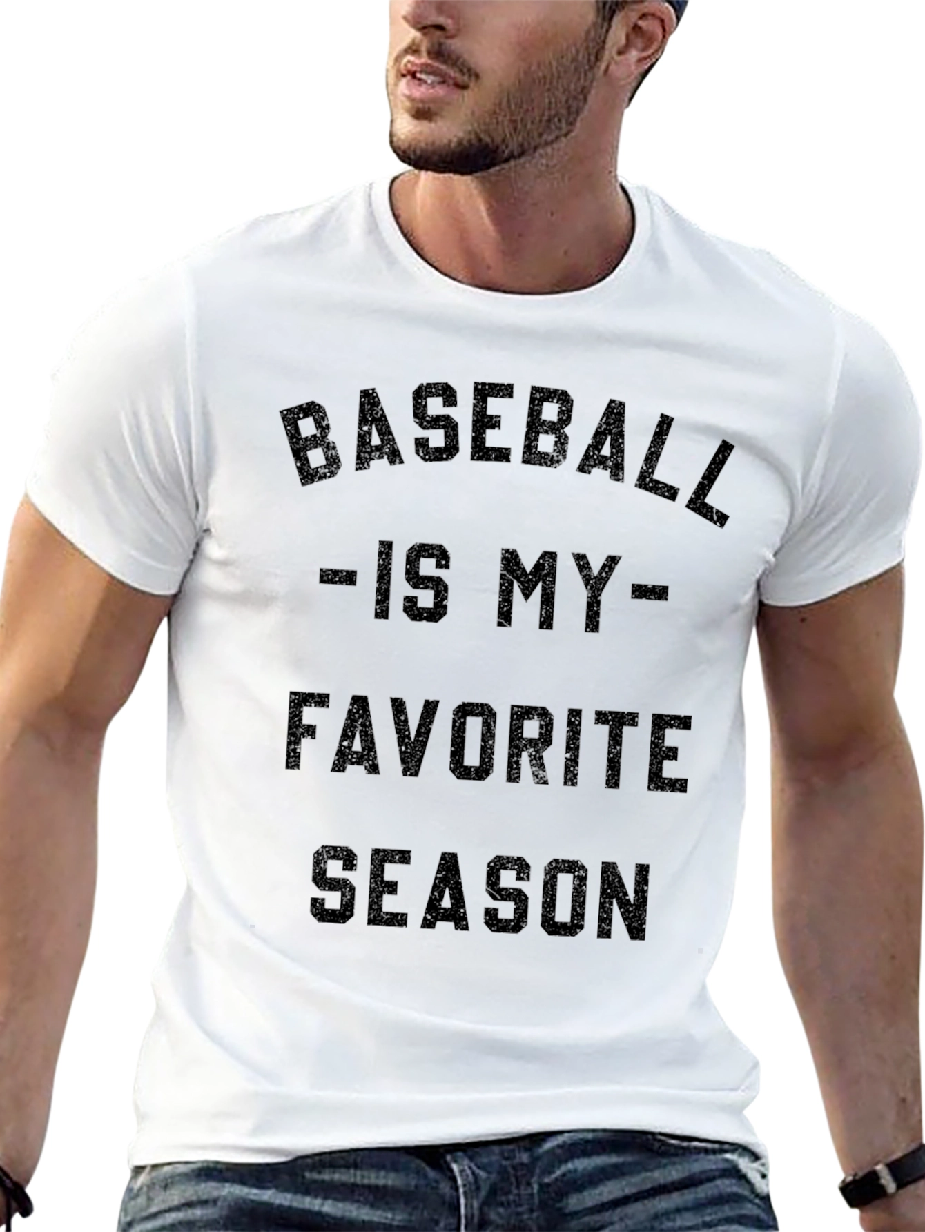 Baseball is My Favorite Season Black T-Shirt