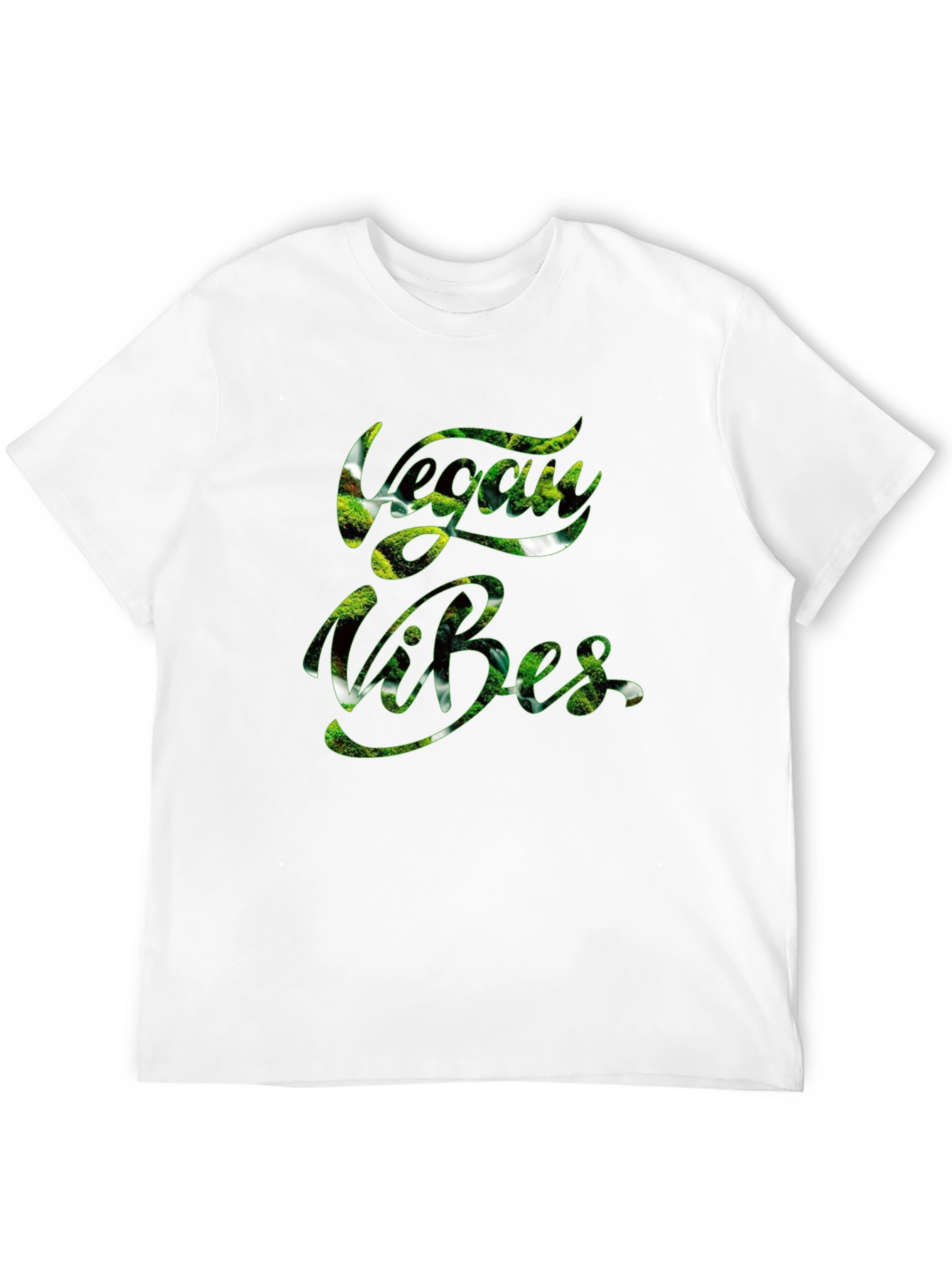 Vegan Vibes Graphic T-Shirt - Trendy Black Tee