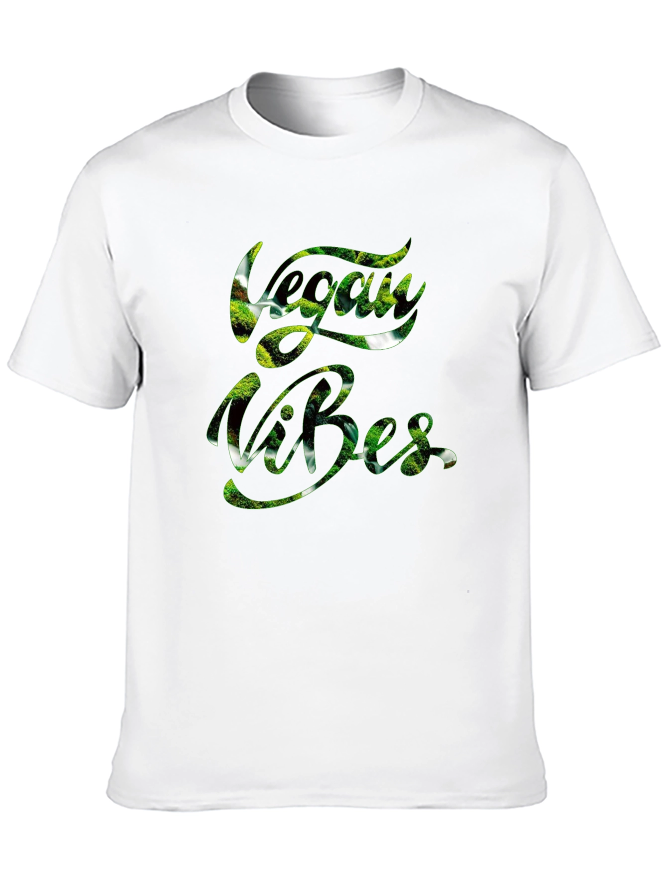 Vegan Vibes Graphic T-Shirt - Trendy Black Tee
