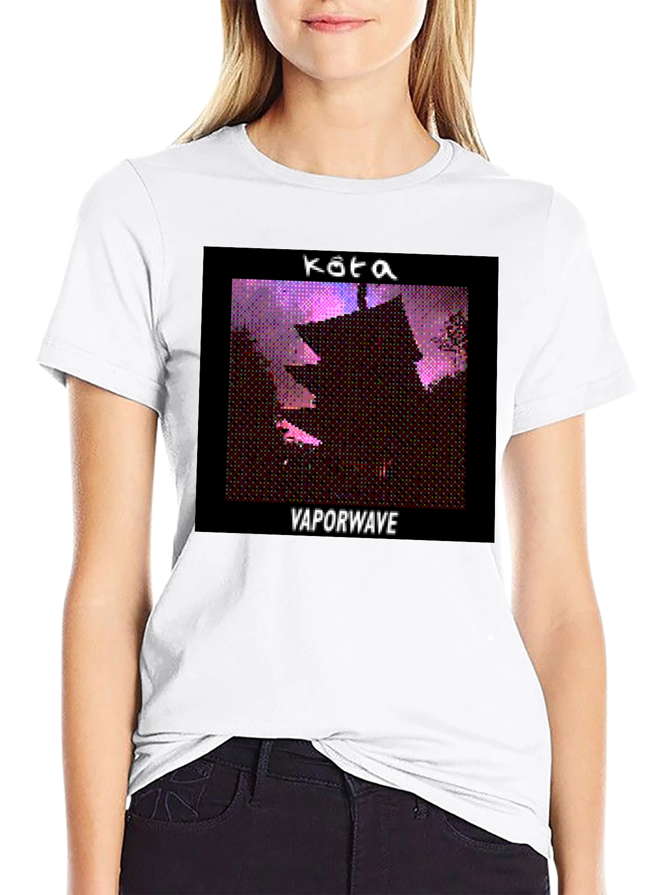 Kota Vaporwave T-Shirt - Black
