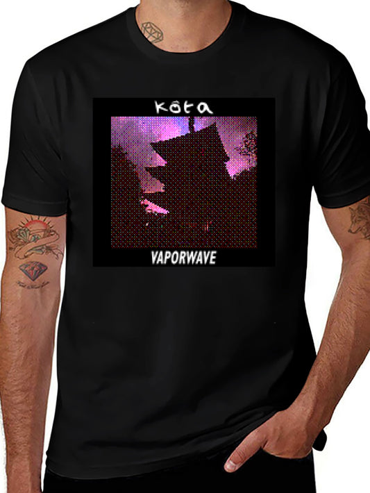 Kota Vaporwave T-Shirt - Black