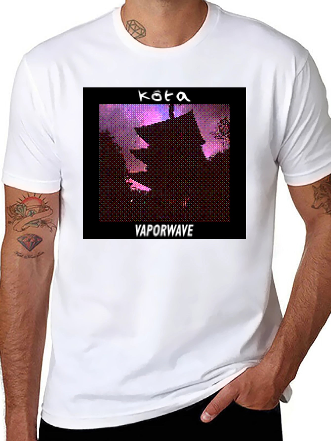 Kota Vaporwave T-Shirt - Black