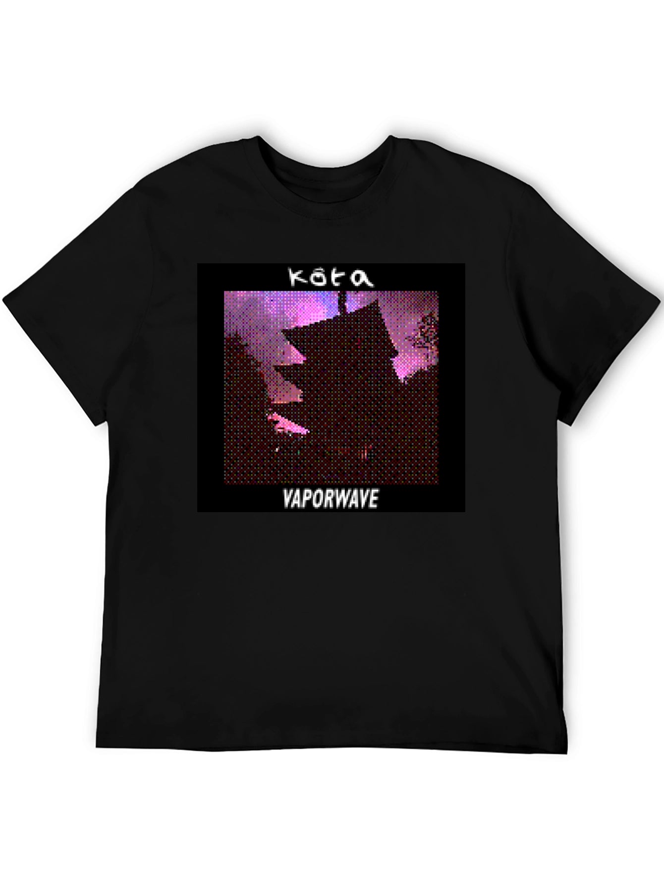 Kota Vaporwave T-Shirt - Black