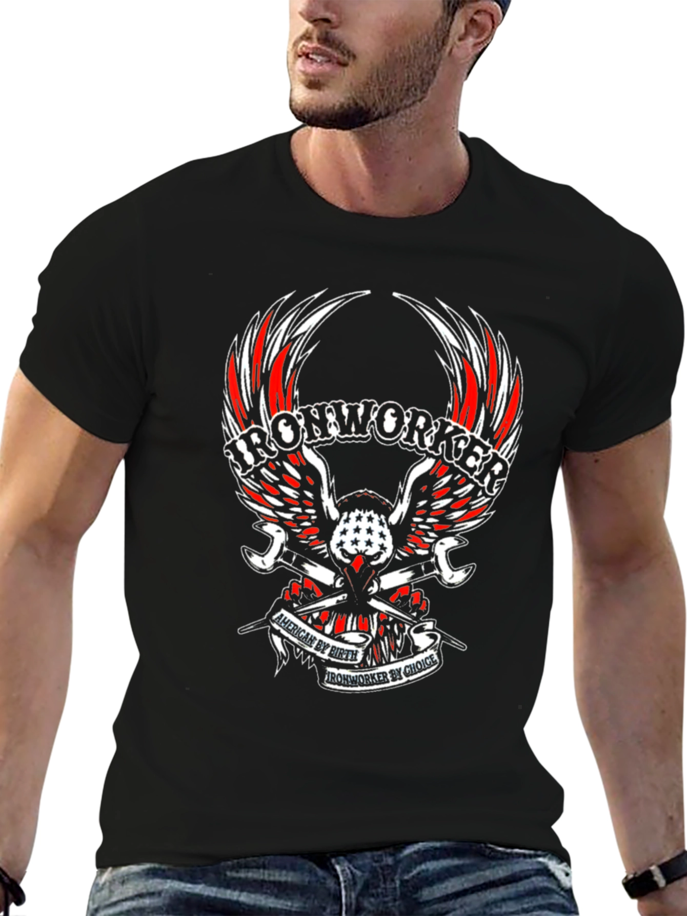 Ironworker American Biker T-Shirt