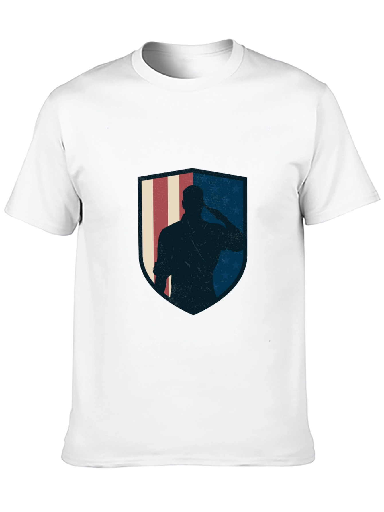 Patriotic Soldier Graphic Tee - Black