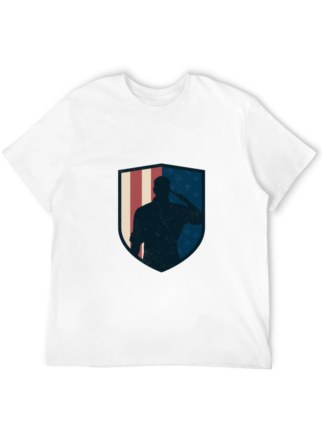 Patriotic Soldier Graphic Tee - Black