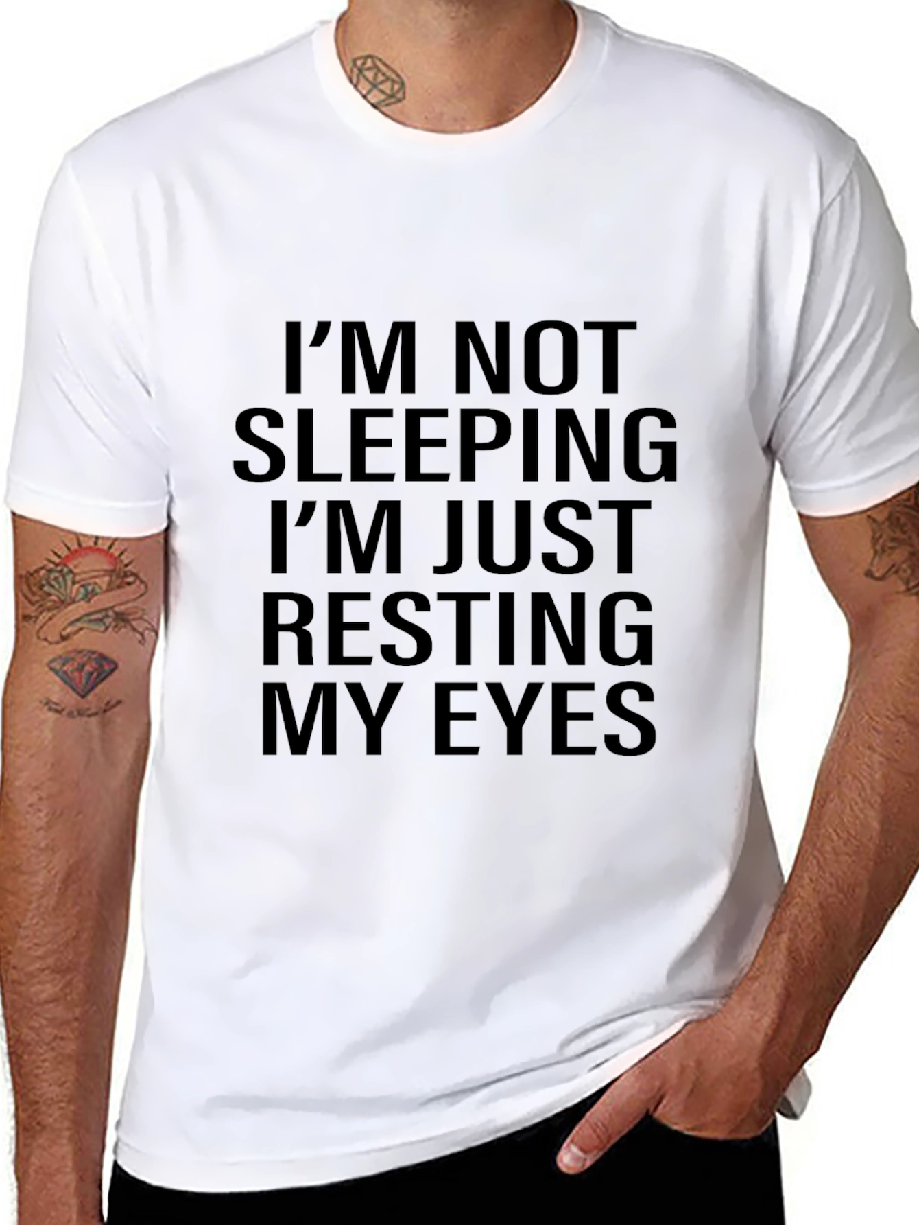 Funny Resting Eyes Graphic T-Shirt
