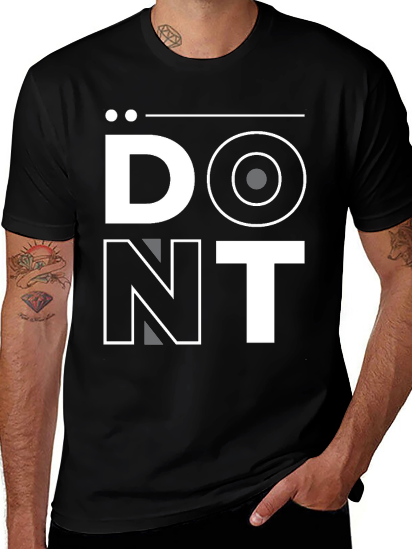 Dont Graphic Tee - Black Casual Shirt