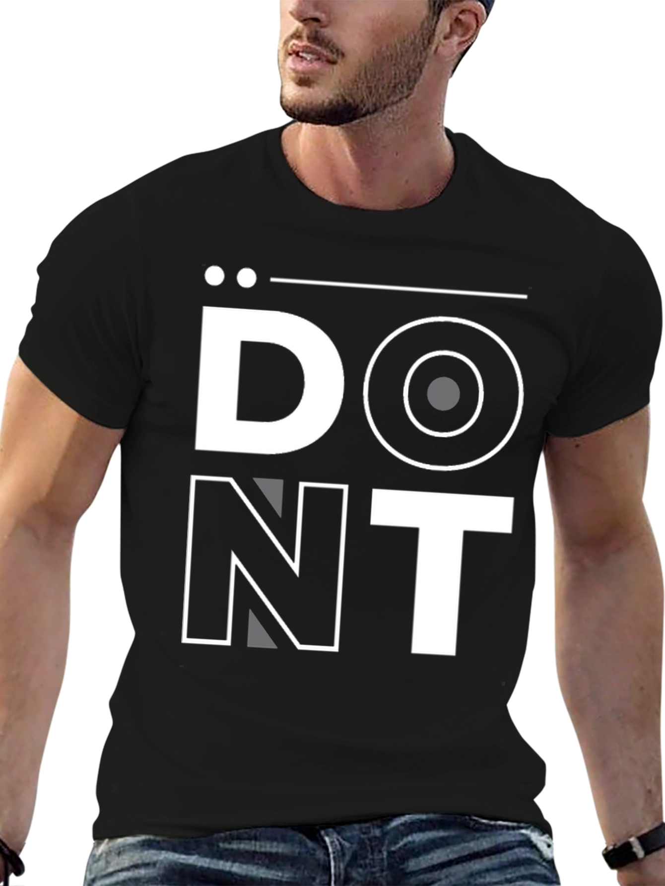 Dont Graphic Tee - Black Casual Shirt