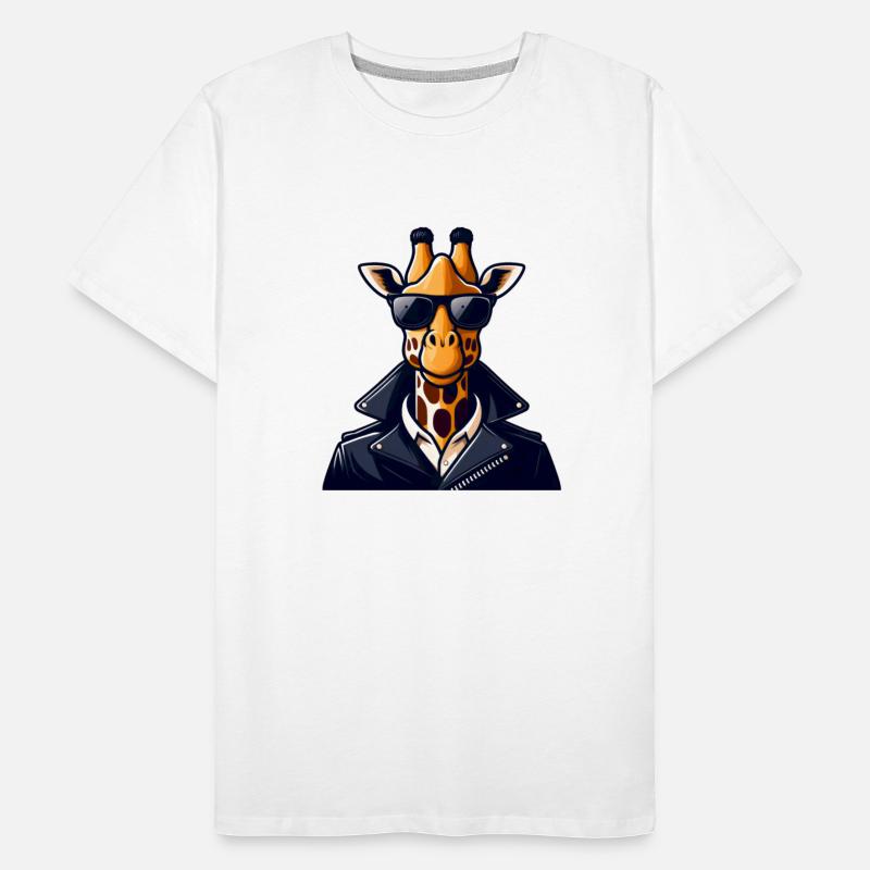 Bad Giraffe with Leather Jacket and Sunglasses