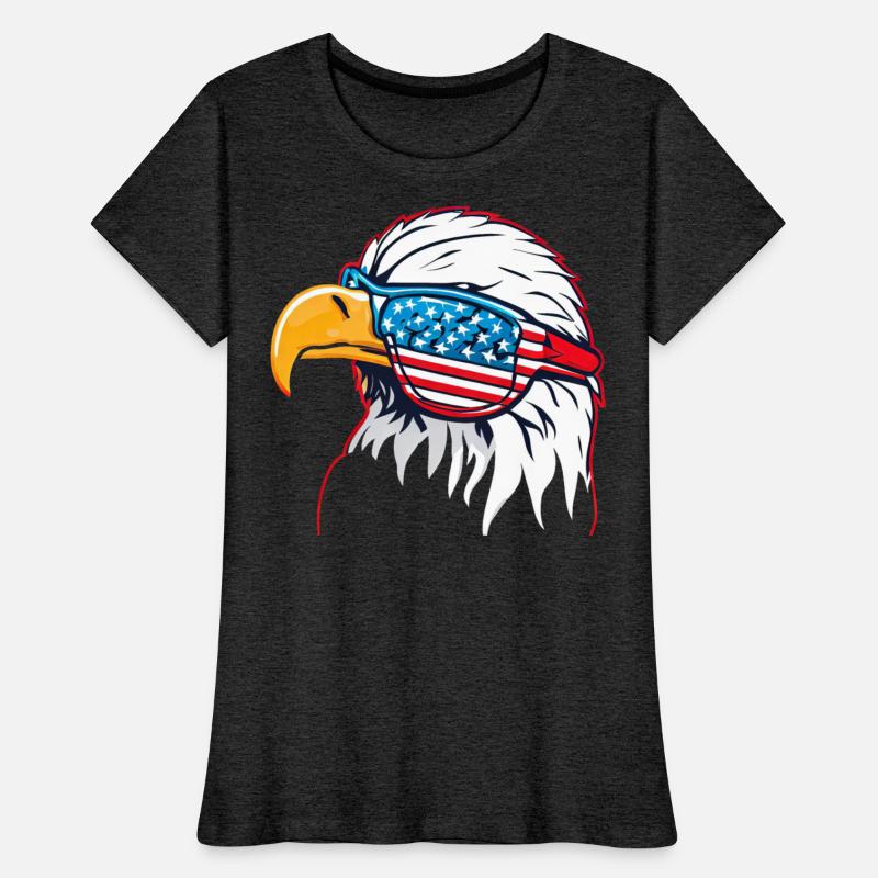 Bald Eagle Wearing USA Sunglasses
