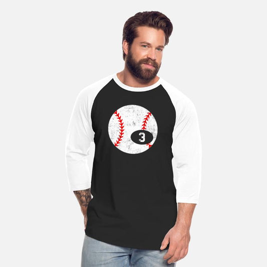 Baseball Sport 3 Jersey Number Vintage