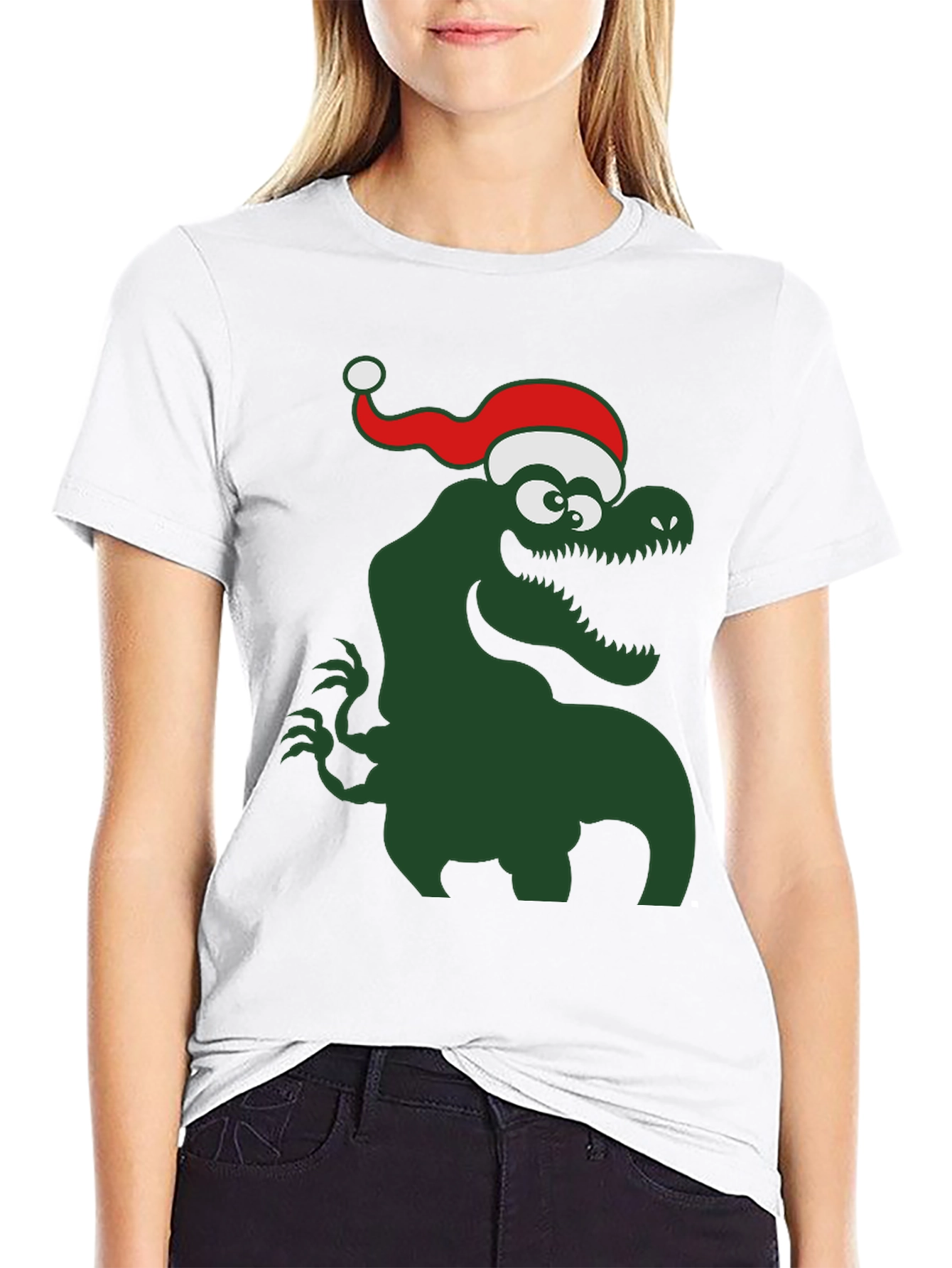 Festive Dinosaur T-Shirt - Holiday Apparel