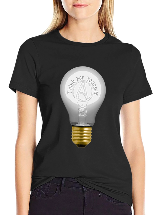 Think for Yourself Atheist Light Bulb T-Shirt