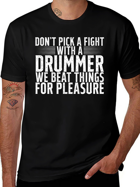 Drummer Graphic Tee: Beat Things For Pleasure T-Shirt