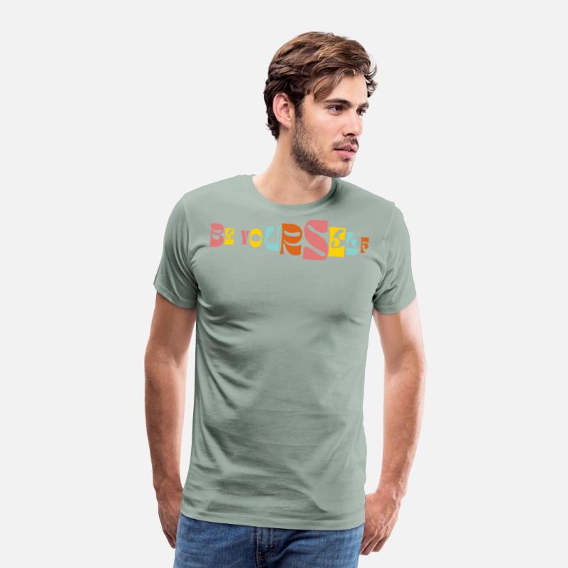 Be Yourself Groovy Text Graphic