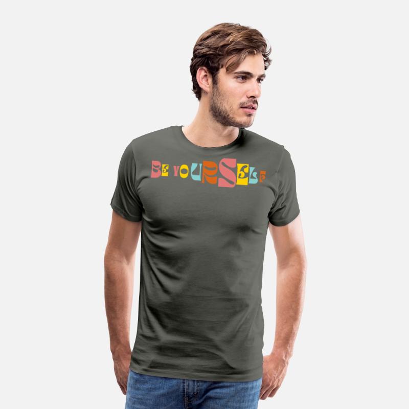 Be Yourself Groovy Text Graphic