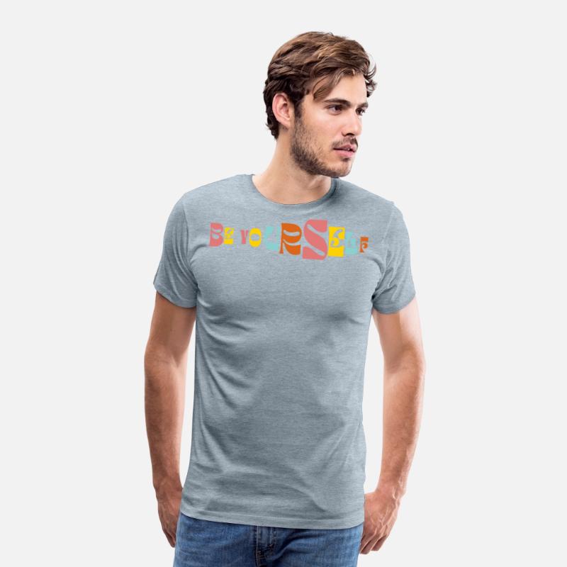 Be Yourself Groovy Text Graphic