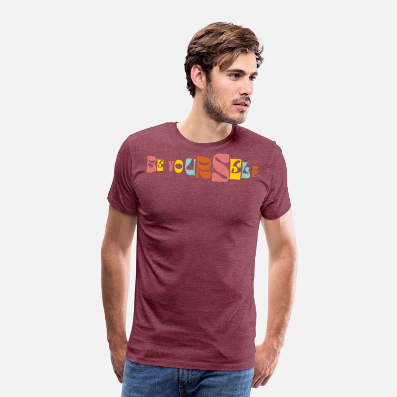 Be Yourself Groovy Text Graphic