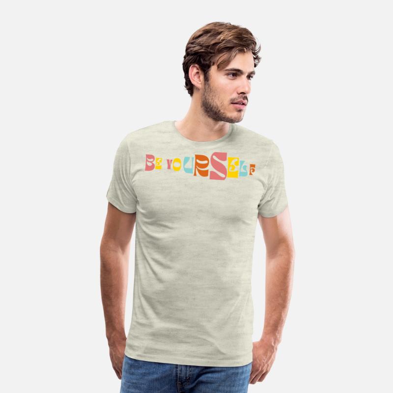 Be Yourself Groovy Text Graphic