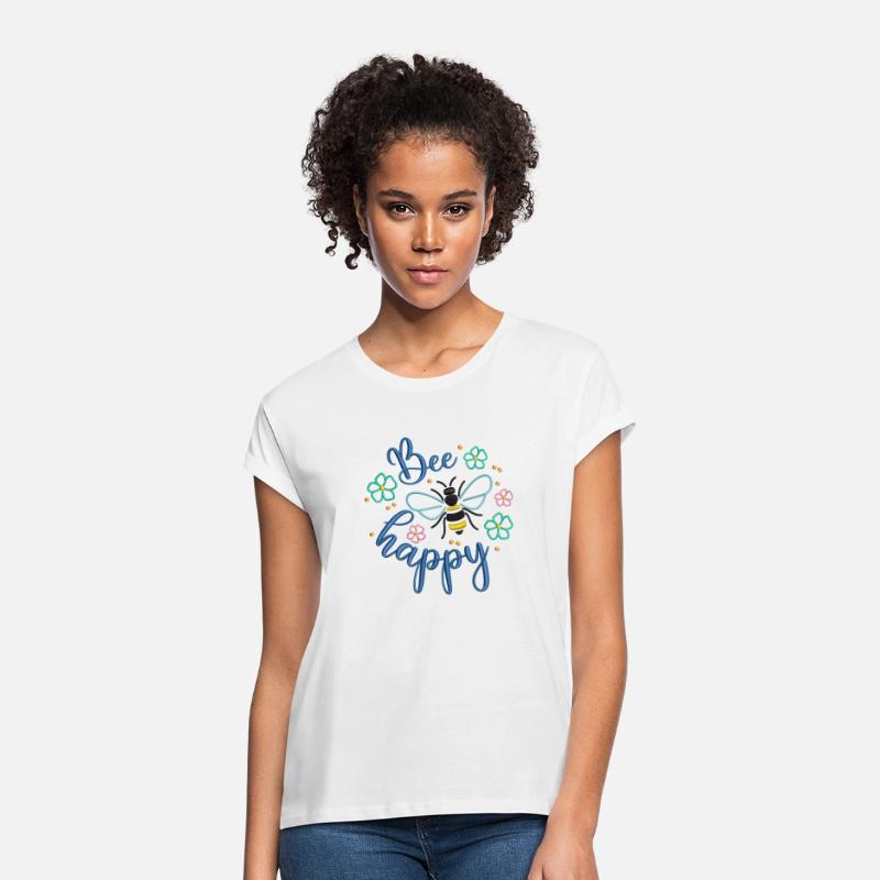 Bee Happy Embroidery Effect