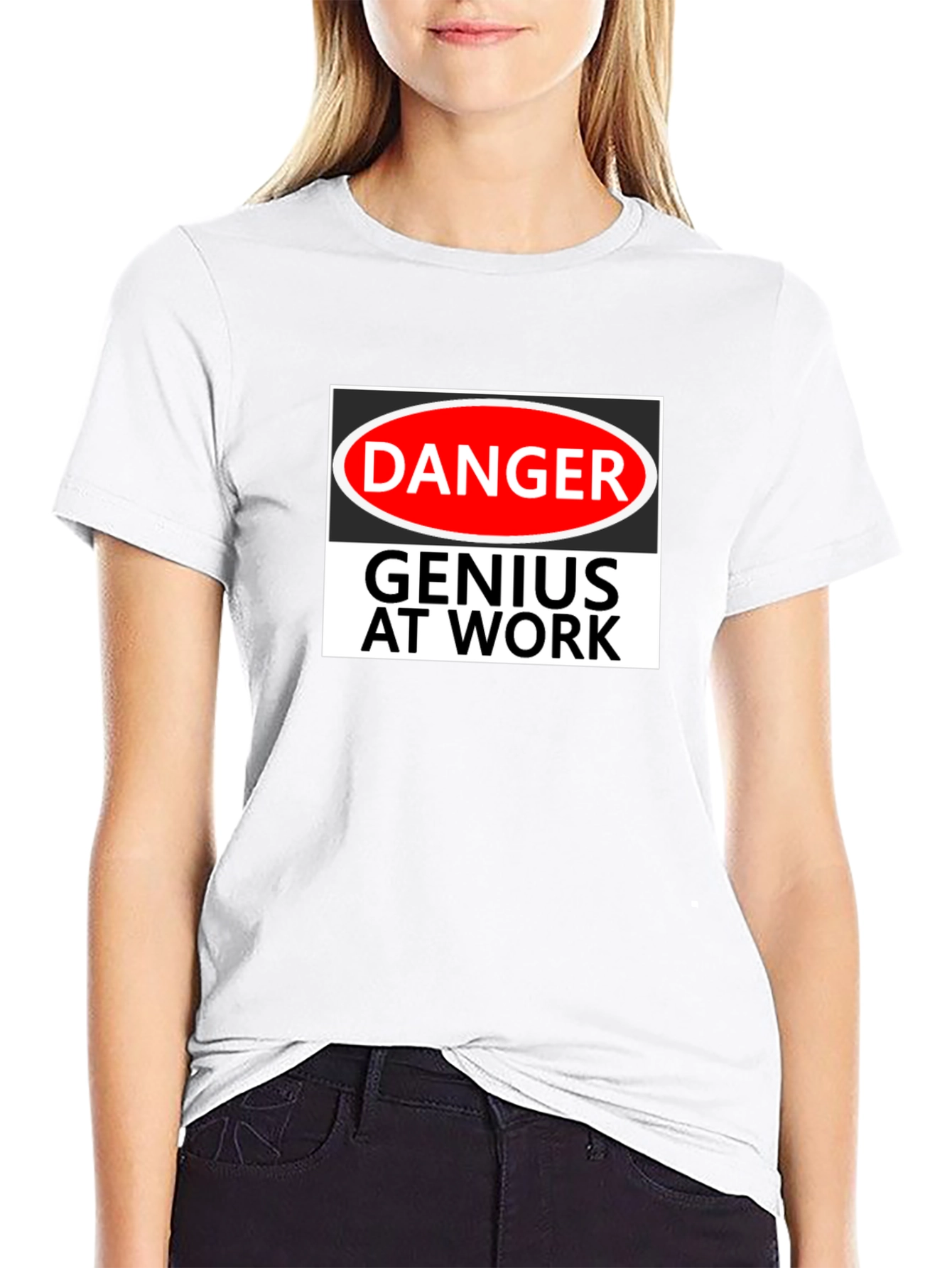 Danger Genius At Work Black T-Shirt