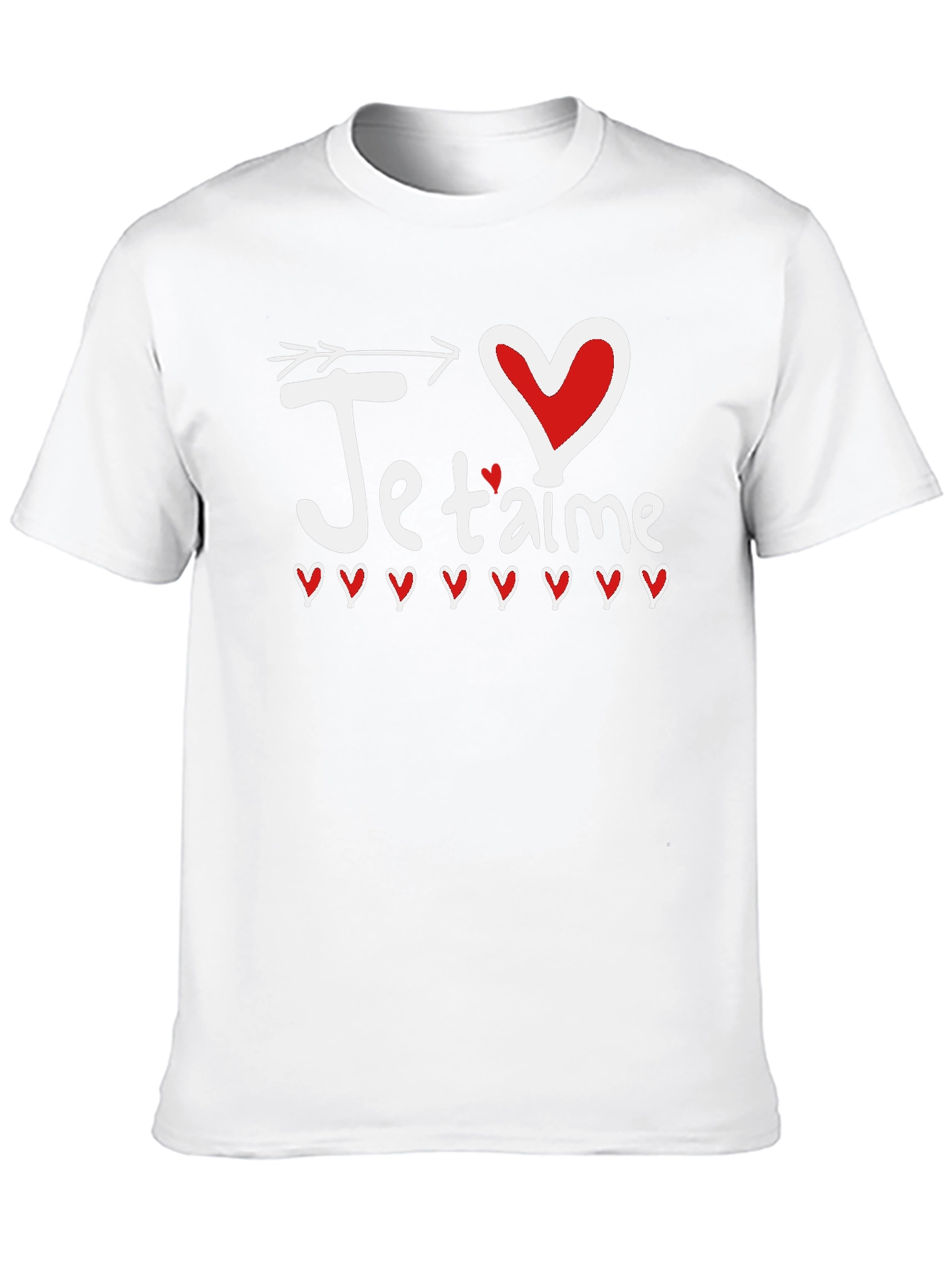 Je Taime Heart Arrow Graphic Tee - Black