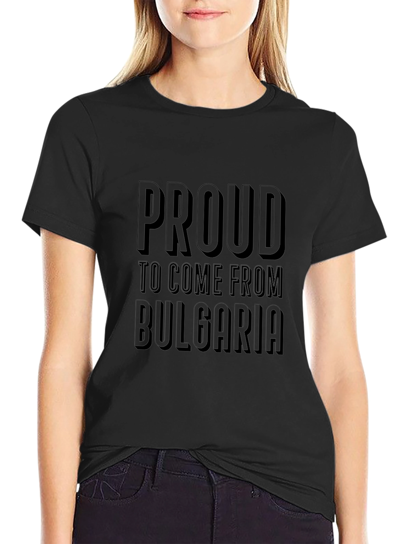 Proud to Come from Bulgaria Black T-Shirt