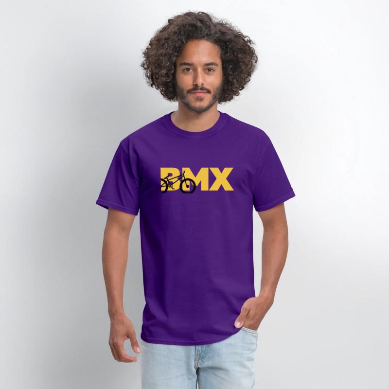 Black and Yellow BMX T Shirt cotton staff 100%