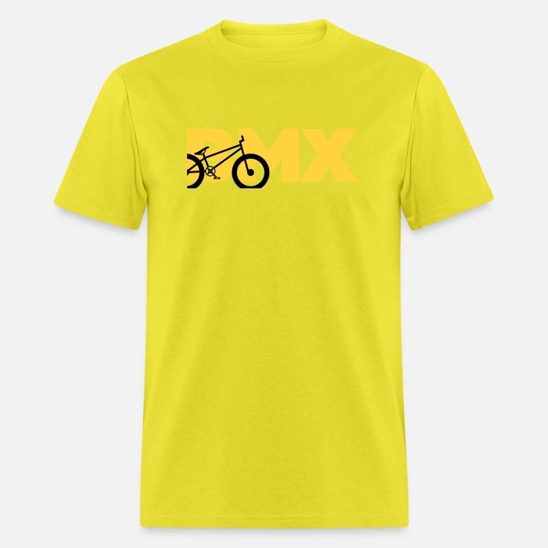 Black and Yellow BMX T Shirt cotton staff 100%