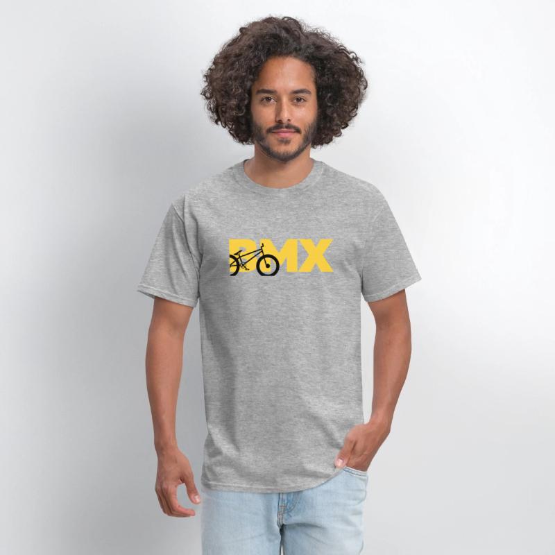 Black and Yellow BMX T Shirt cotton staff 100%