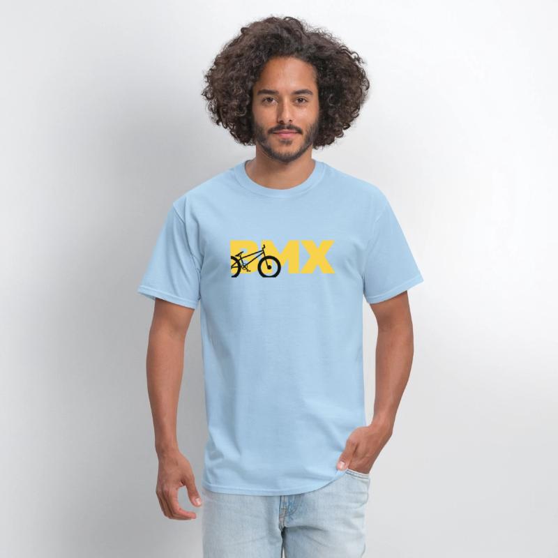 Black and Yellow BMX T Shirt cotton staff 100%