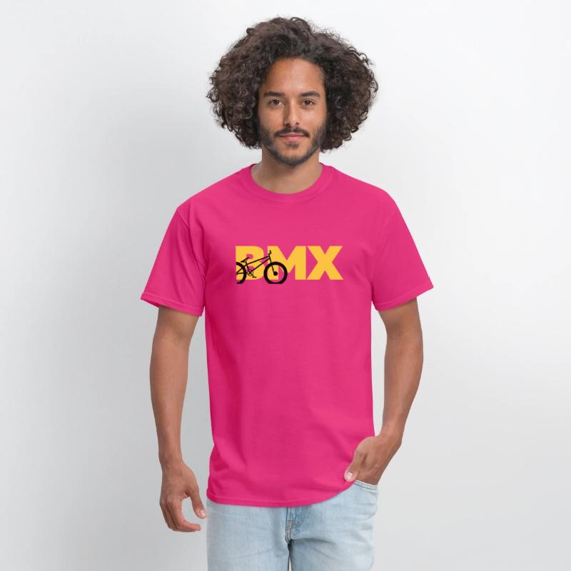 Black and Yellow BMX T Shirt cotton staff 100%