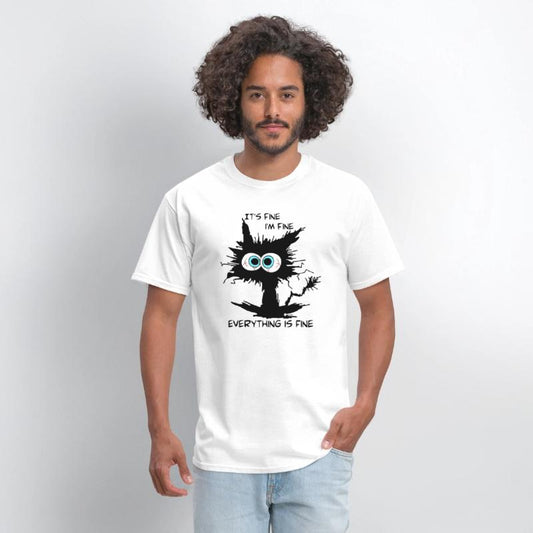 Black Cat It's Fine I'm Fine Everything Is Fine!