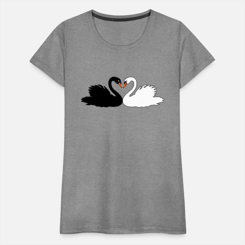 Black swan and white swan