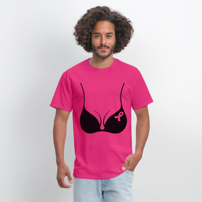 Breast Cancer Awareness Black Bra Pink Ribbon JUNI