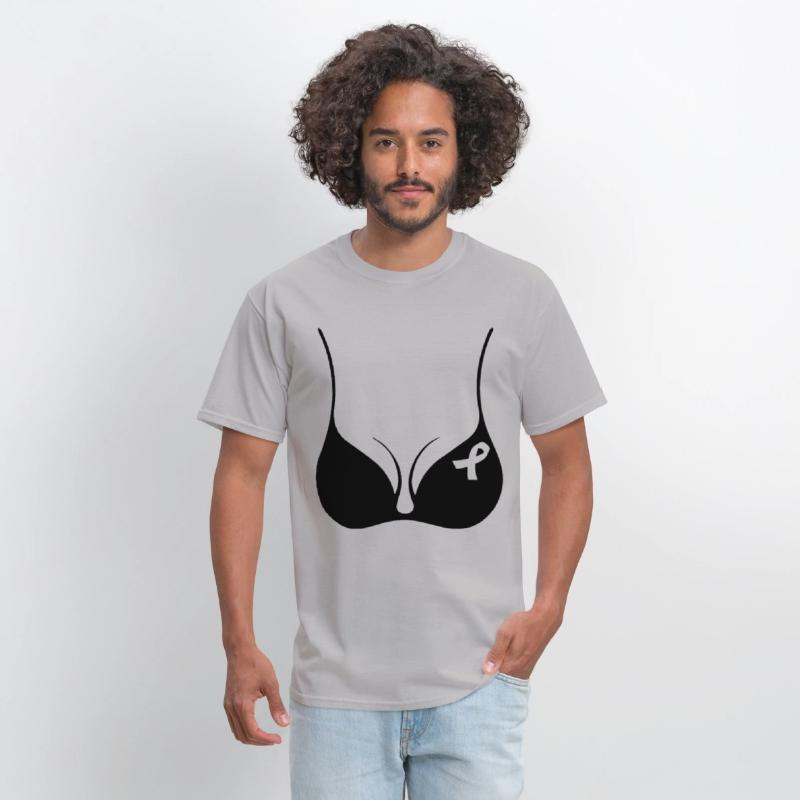 Breast Cancer Awareness Black Bra Pink Ribbon JUNI