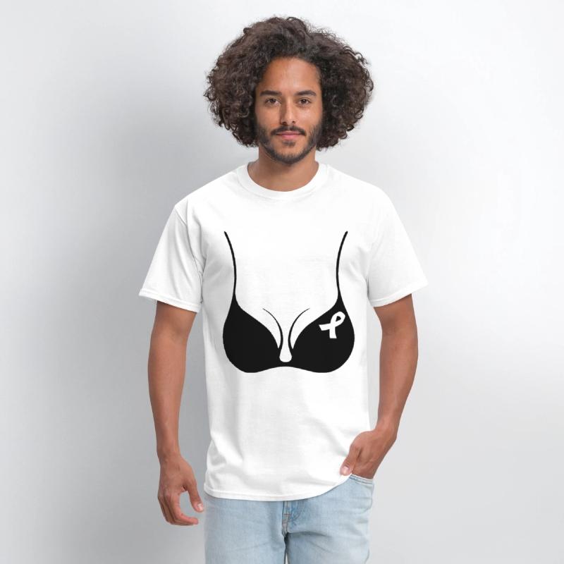 Breast Cancer Awareness Black Bra Pink Ribbon JUNI
