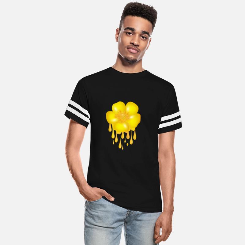 bright yellow buttercup with dripping effect