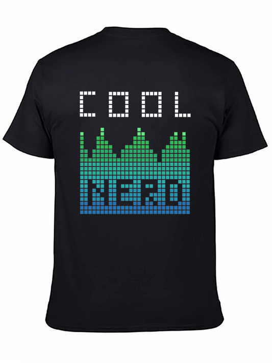 Cool Hero Graphic Print Tee - Trendy Pixel Art Design