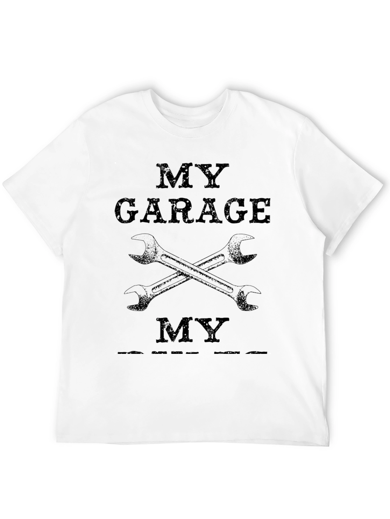 My Garage My Rules Black Graphic T-Shirt